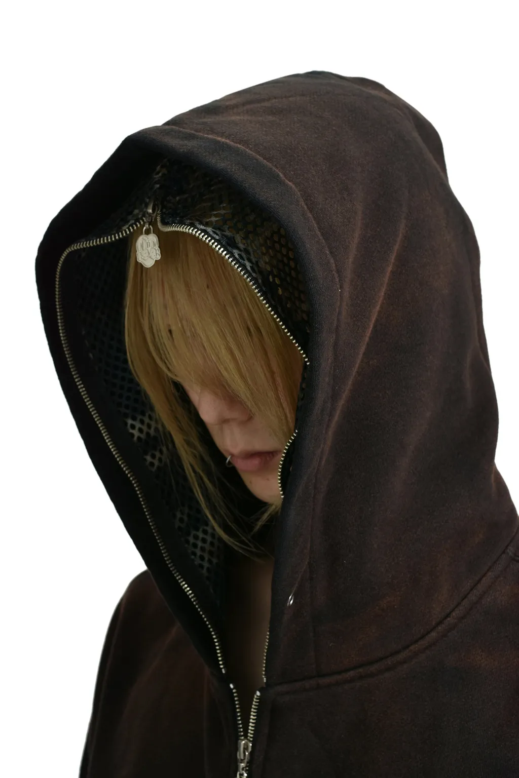 Camo Face Full Zip Hoodie / Blk
