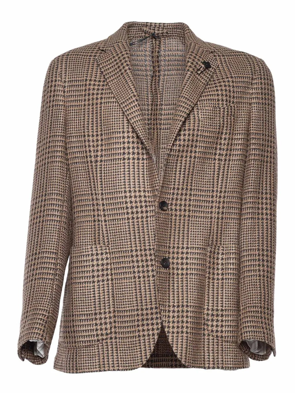 Lardini Single-Breasted Checked Blazer