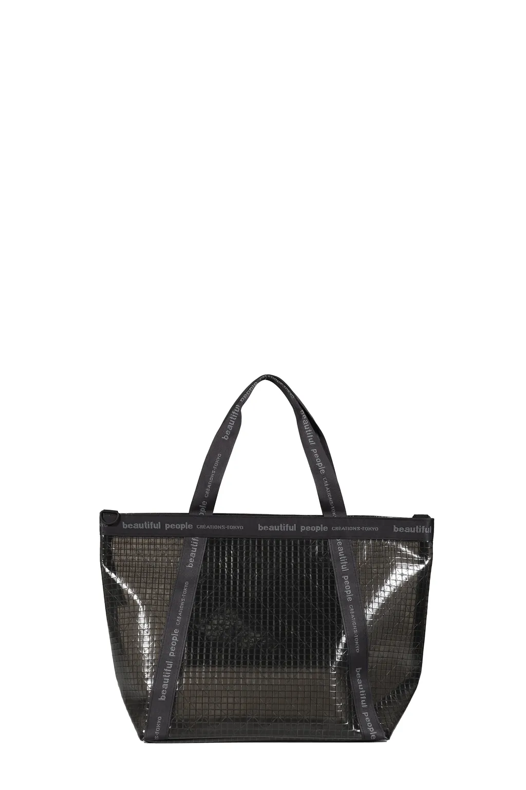 Plaid Vinyl Logo Tape Bag L/Blk