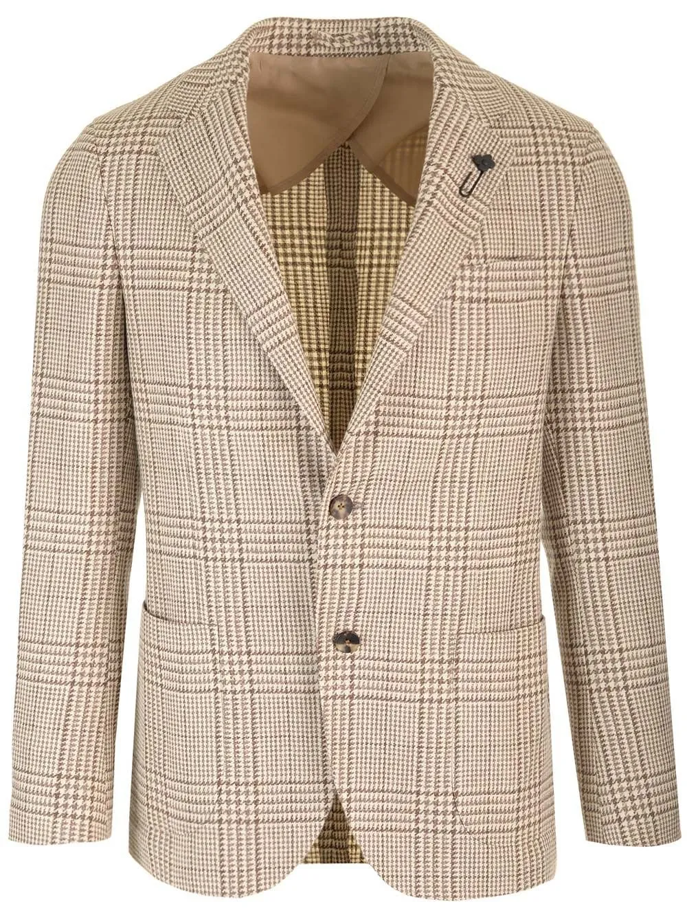 Lardini Check-Pattern Single-Breasted Blazer