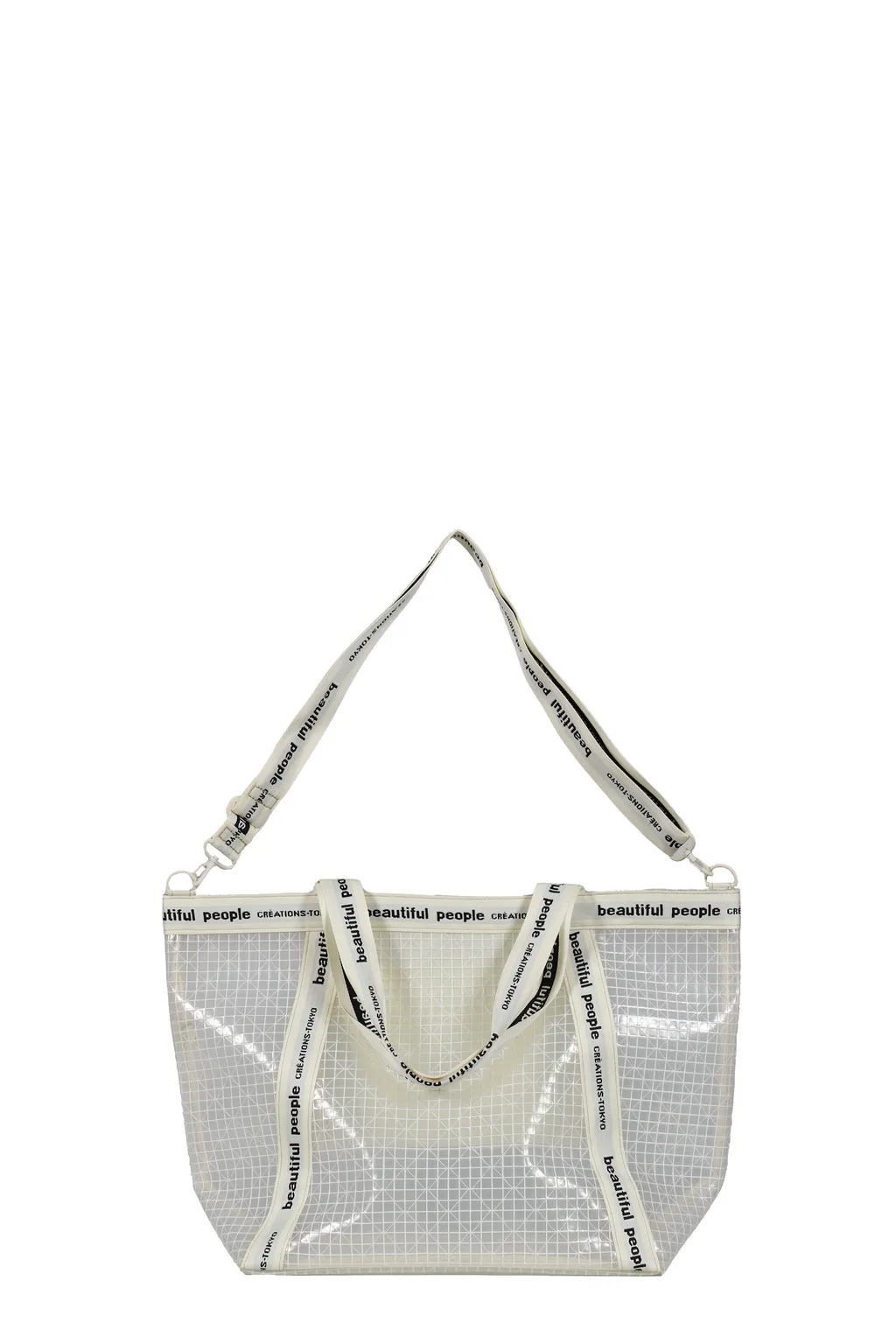 Plaid Vinyl Logo Tape Bag L / Clear