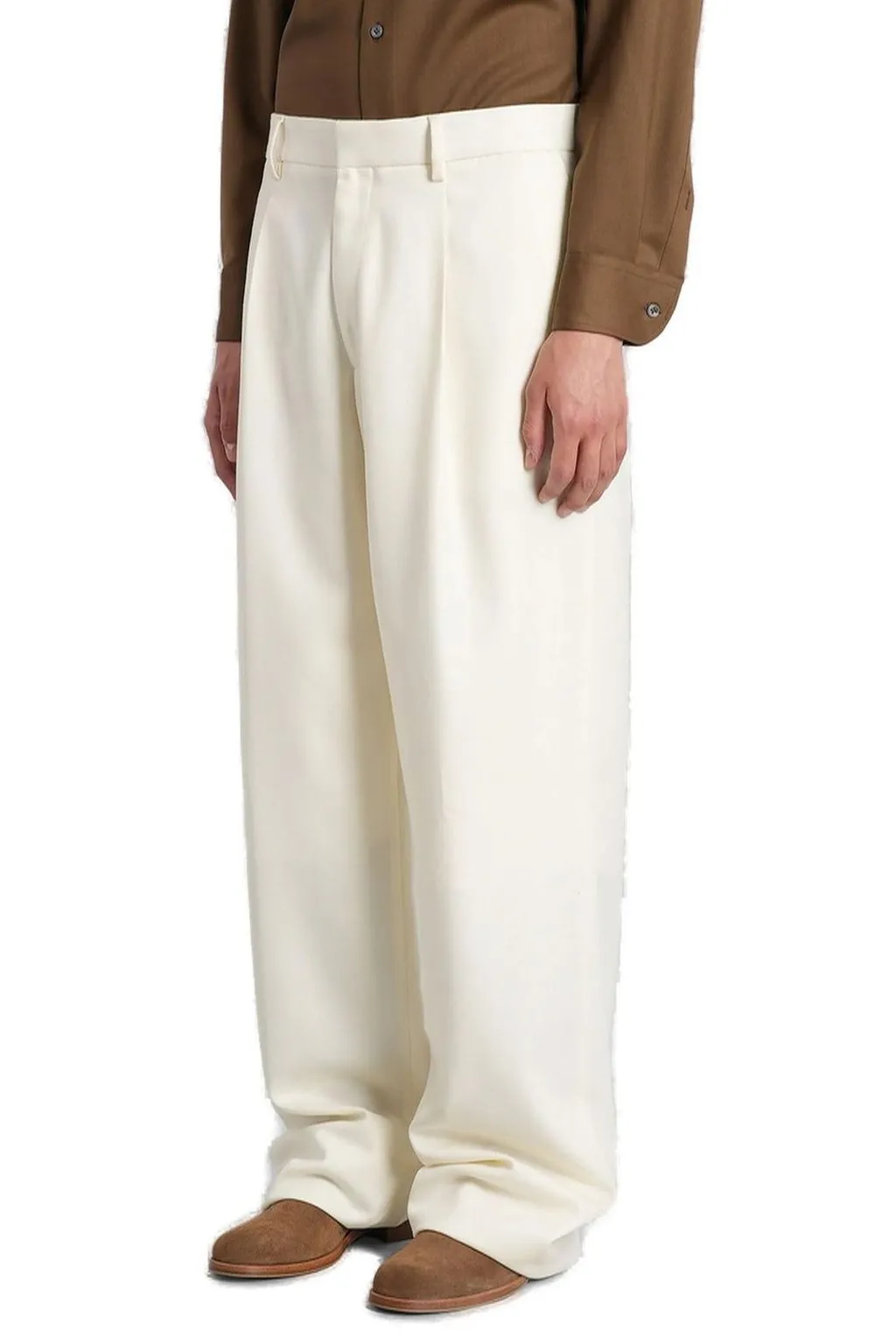 Lardini Pleated Straight-Leg Pants