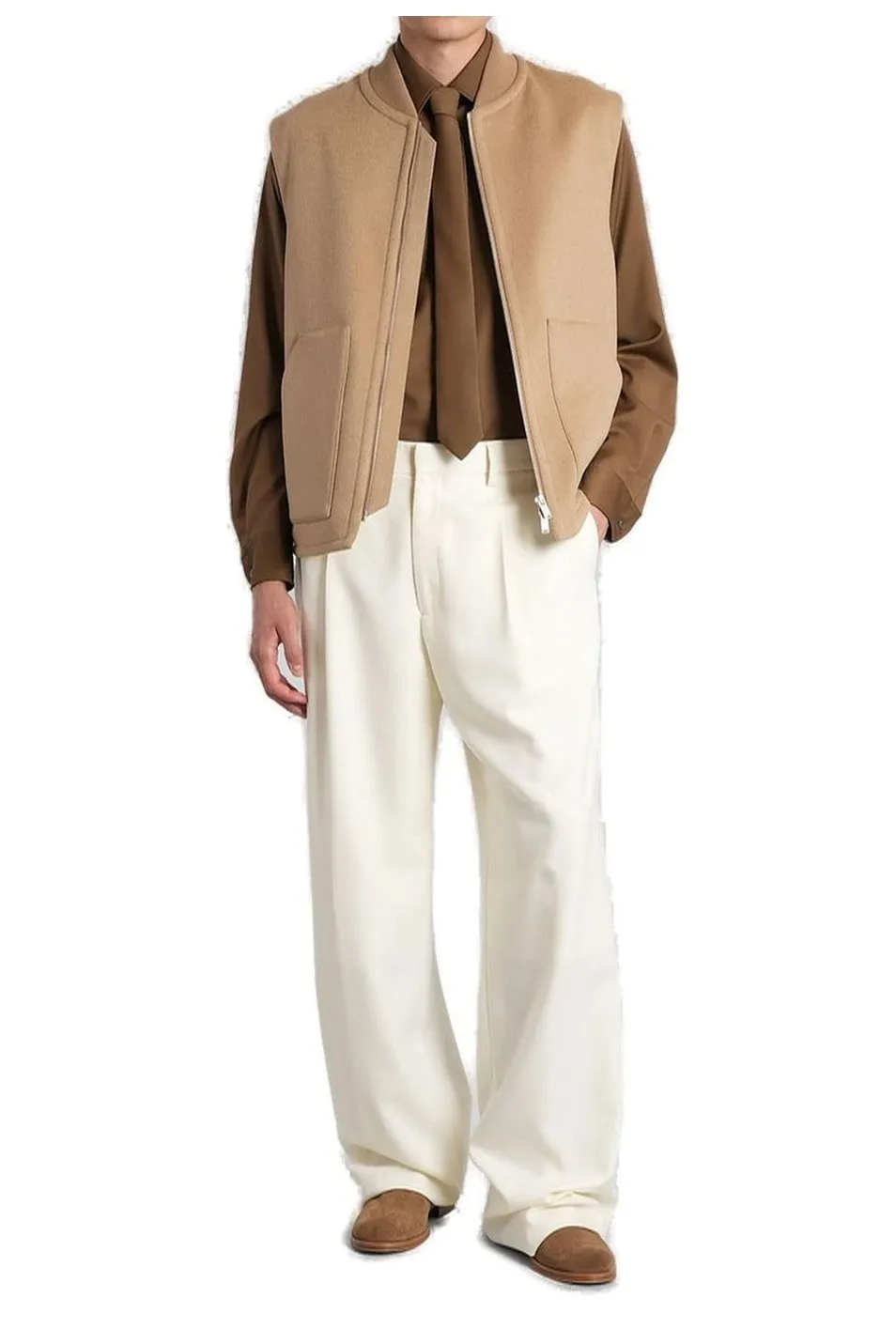 Lardini Pleated Straight-Leg Pants
