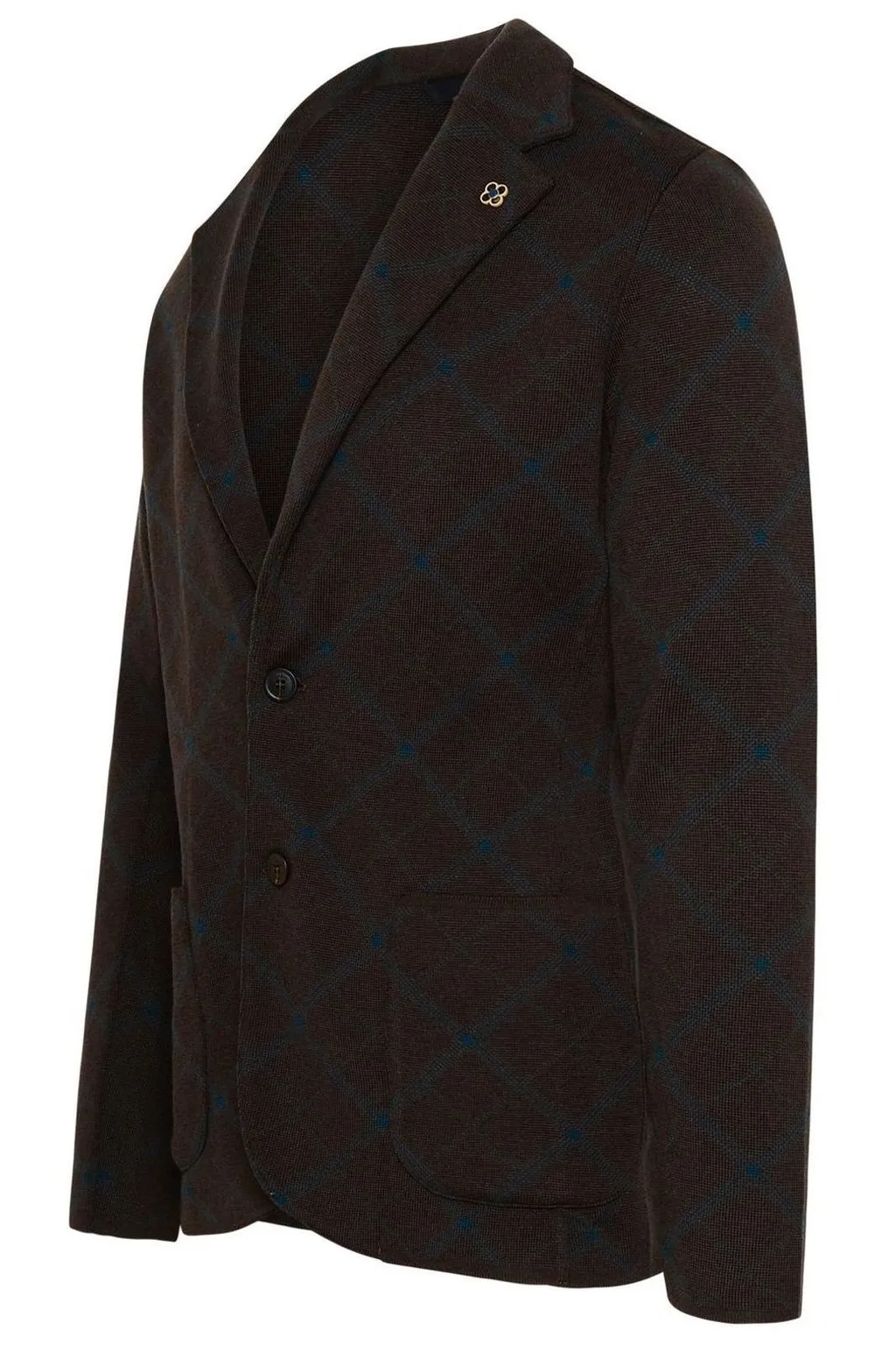 Lardini Single Breasted Checked Jacket