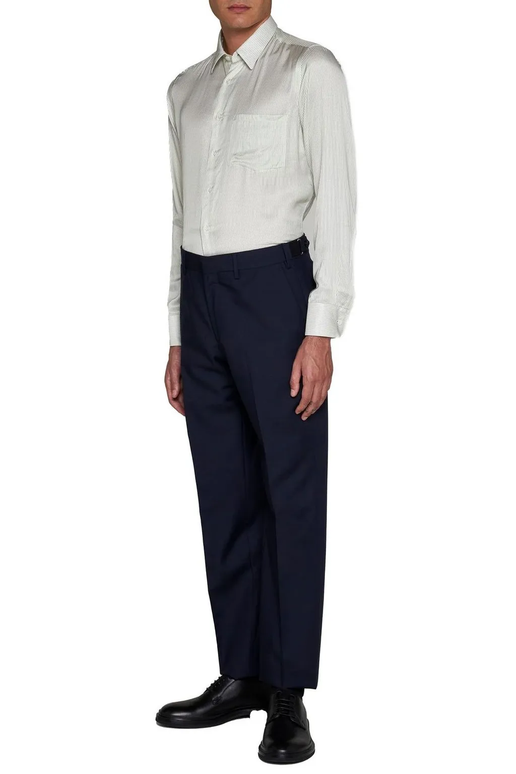 Lardini Long Sleeved Striped Buttoned Shirt
