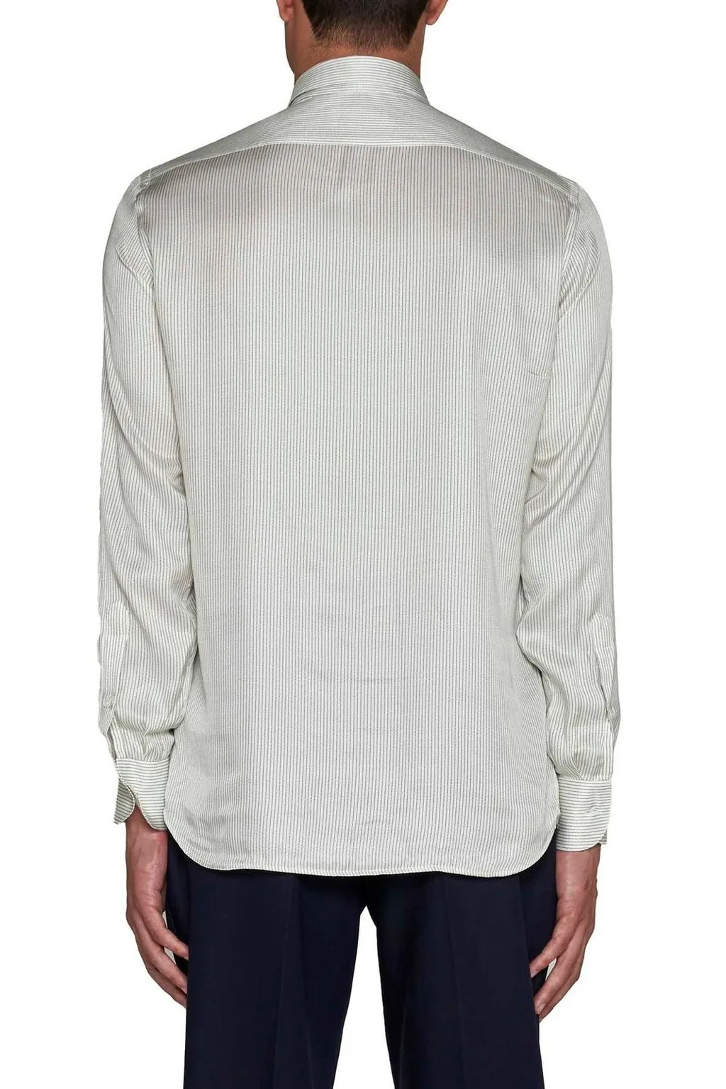 Lardini Long Sleeved Striped Buttoned Shirt