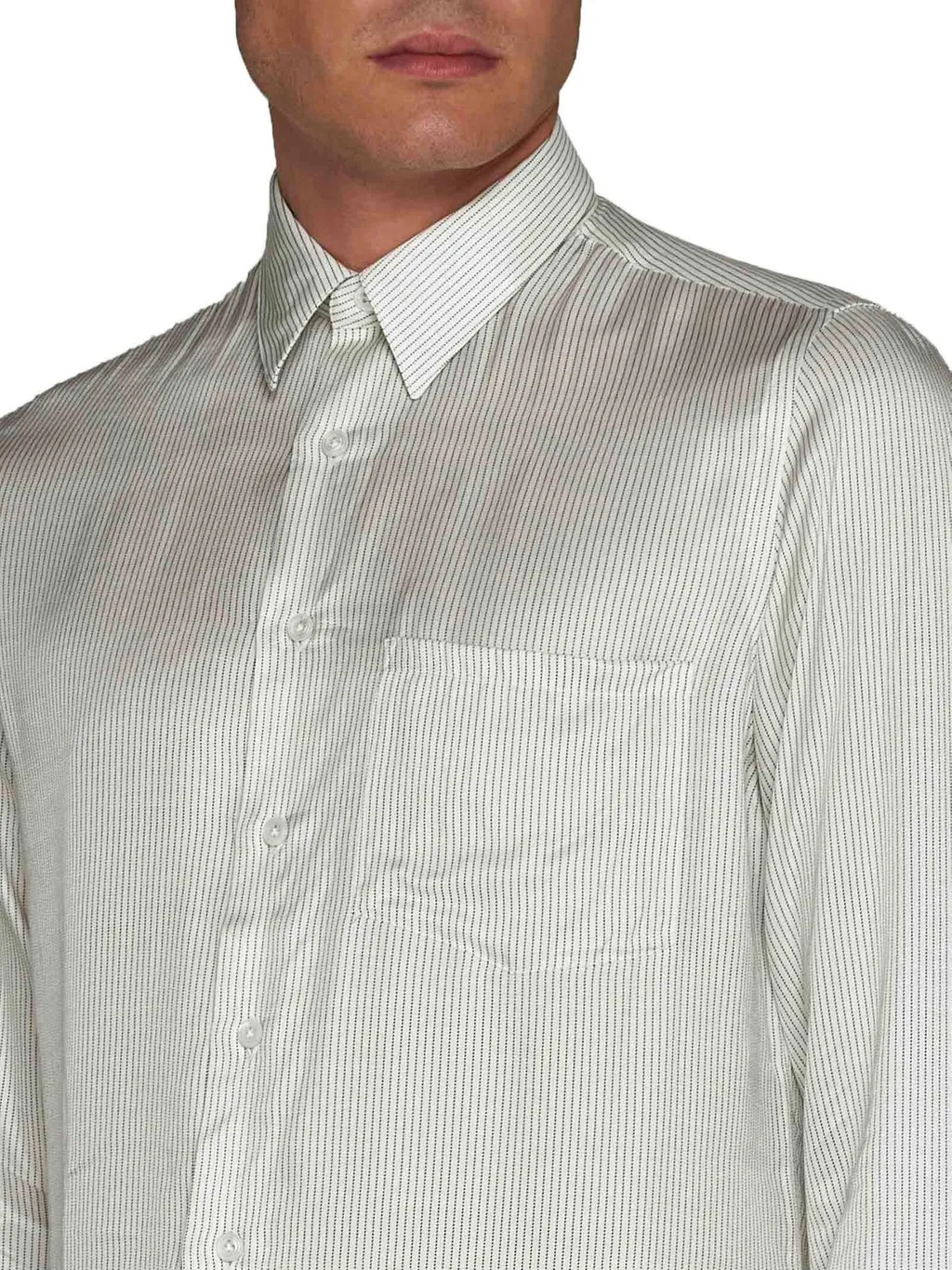 Lardini Long Sleeved Striped Buttoned Shirt