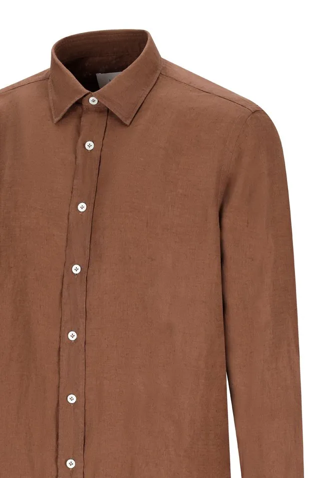 Lardini Long-Sleeved Curved Hem Shirt
