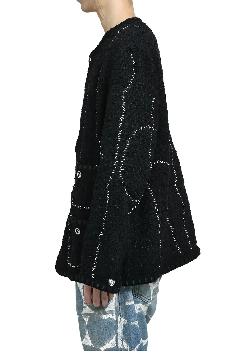 Tweed Hobo Jacket / Black