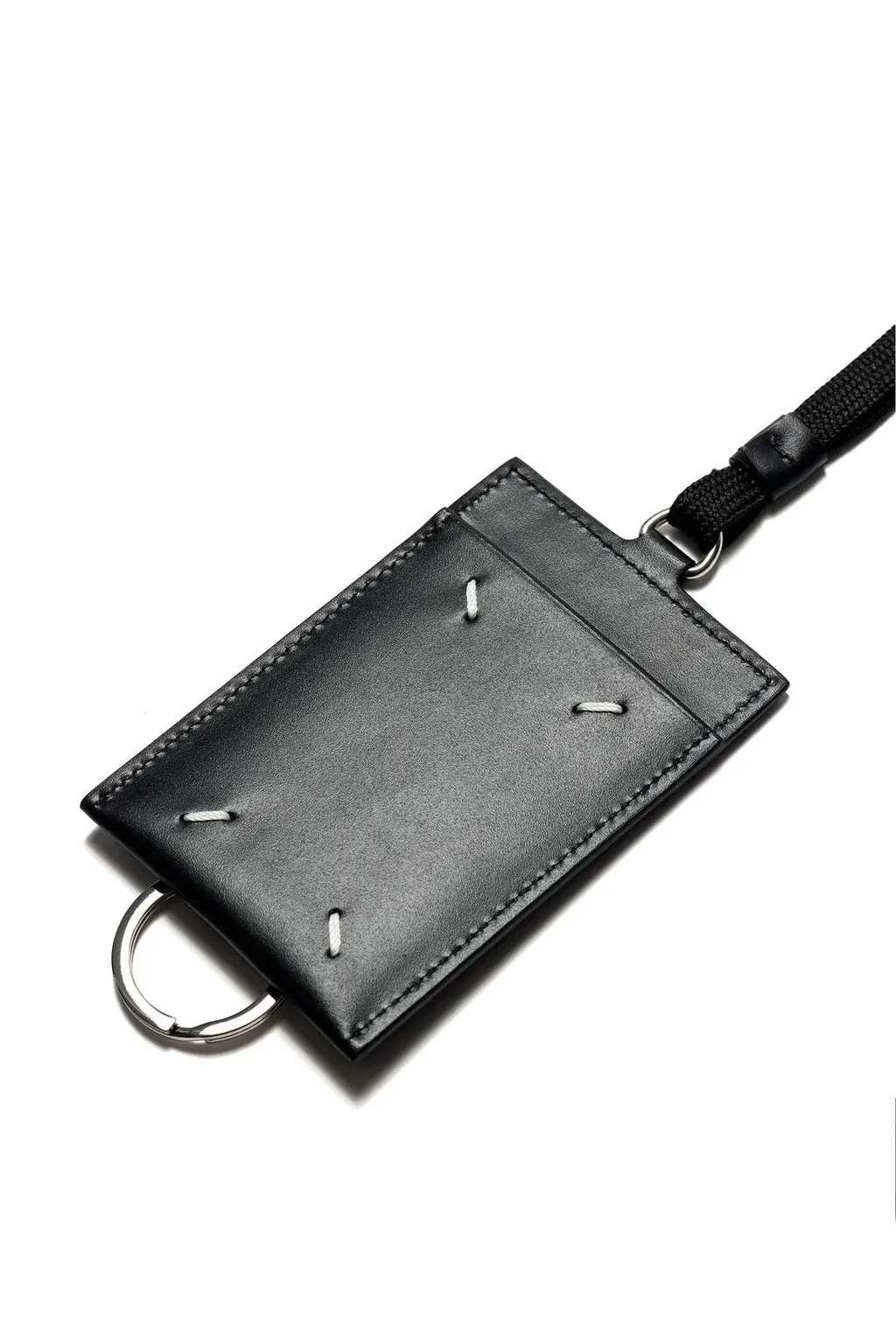 Card Holder With Keyring And Lace / Blk