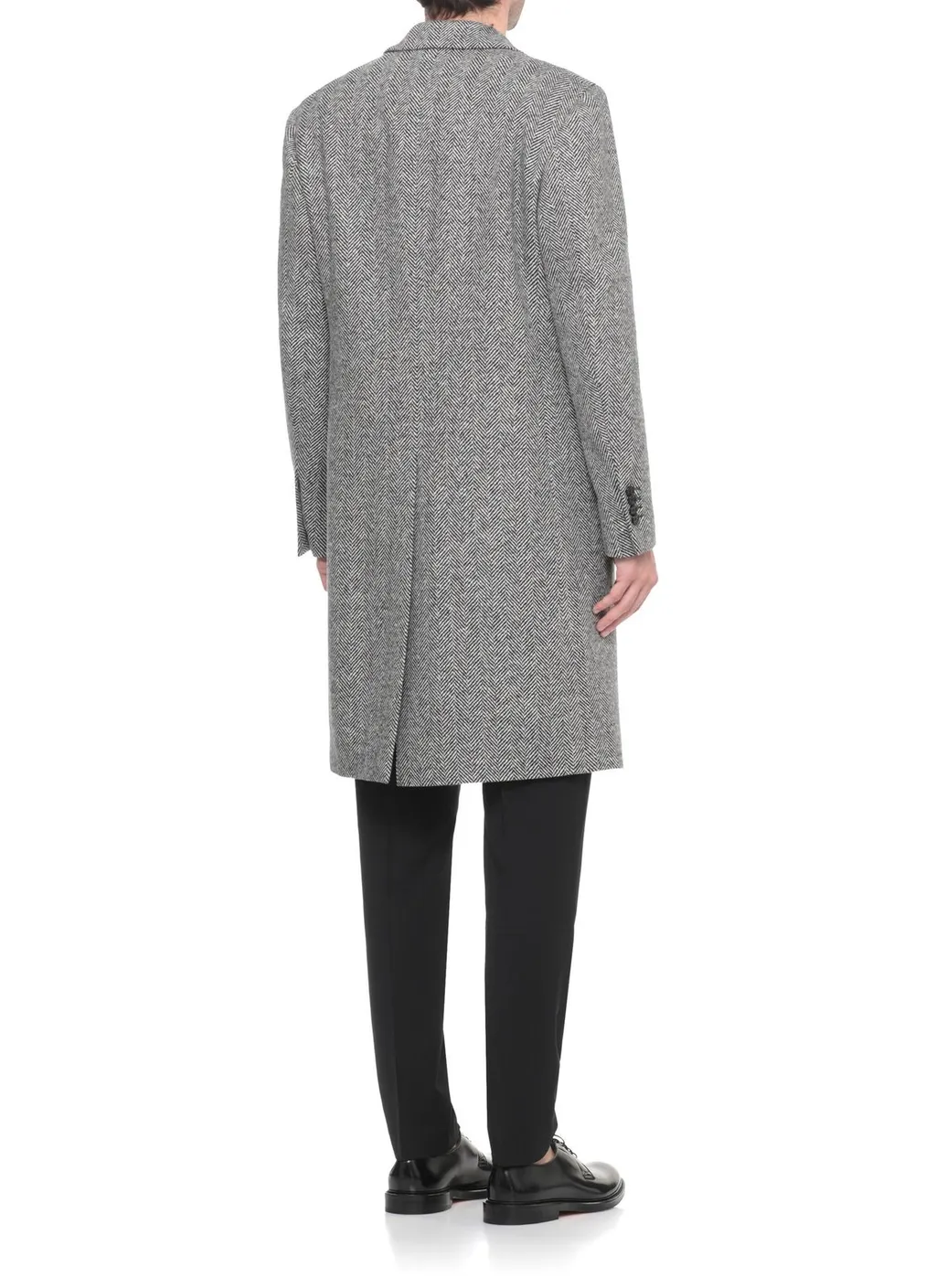 Lardini Herringbone Wool Coat