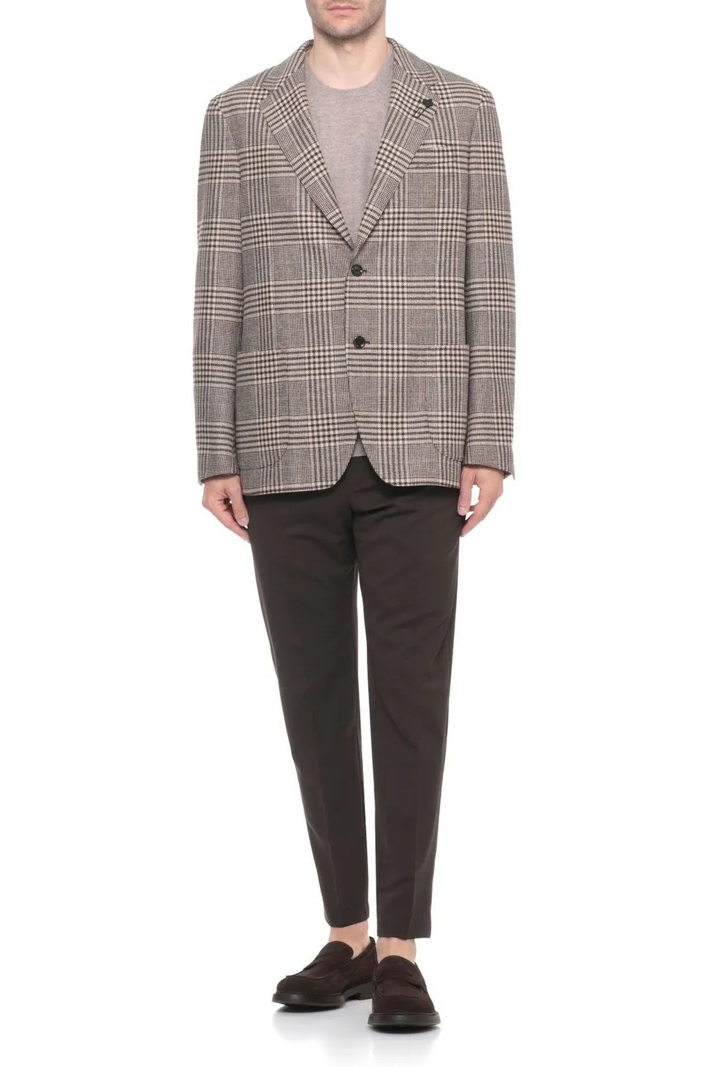 Lardini Prince Of Wales Pattern Jacket