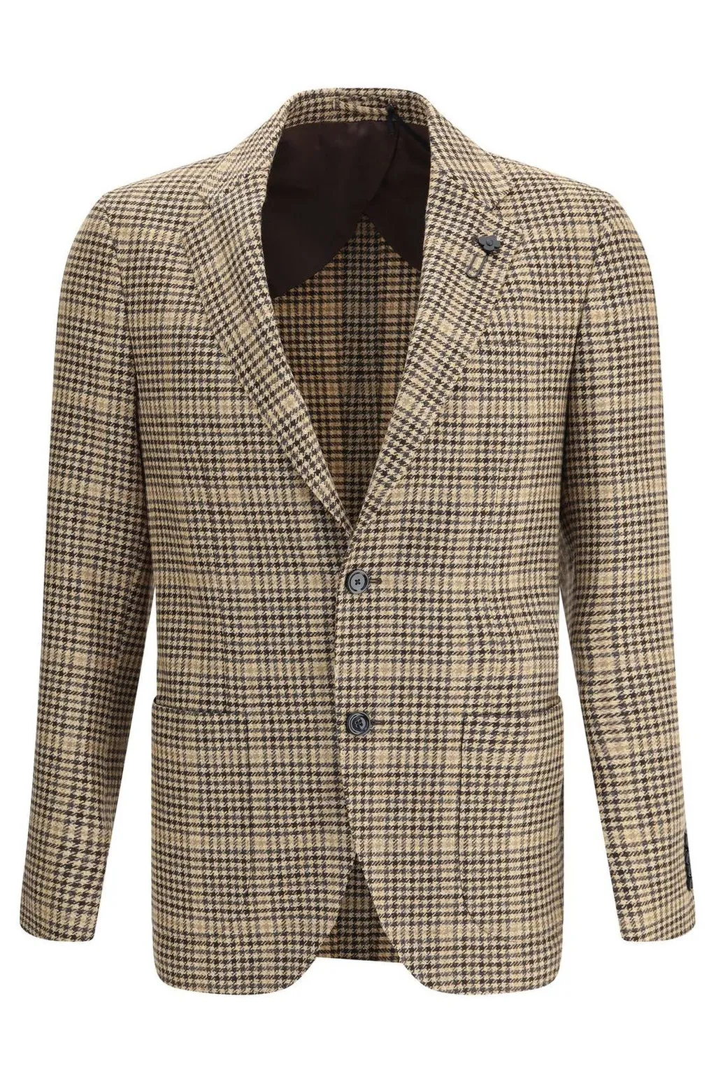 Lardini Single-Breasted Checked Blazer