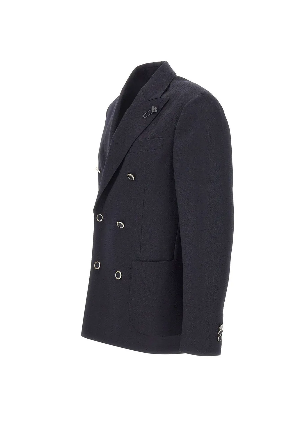 Lardini Herringbone Double-Breasted Jacket