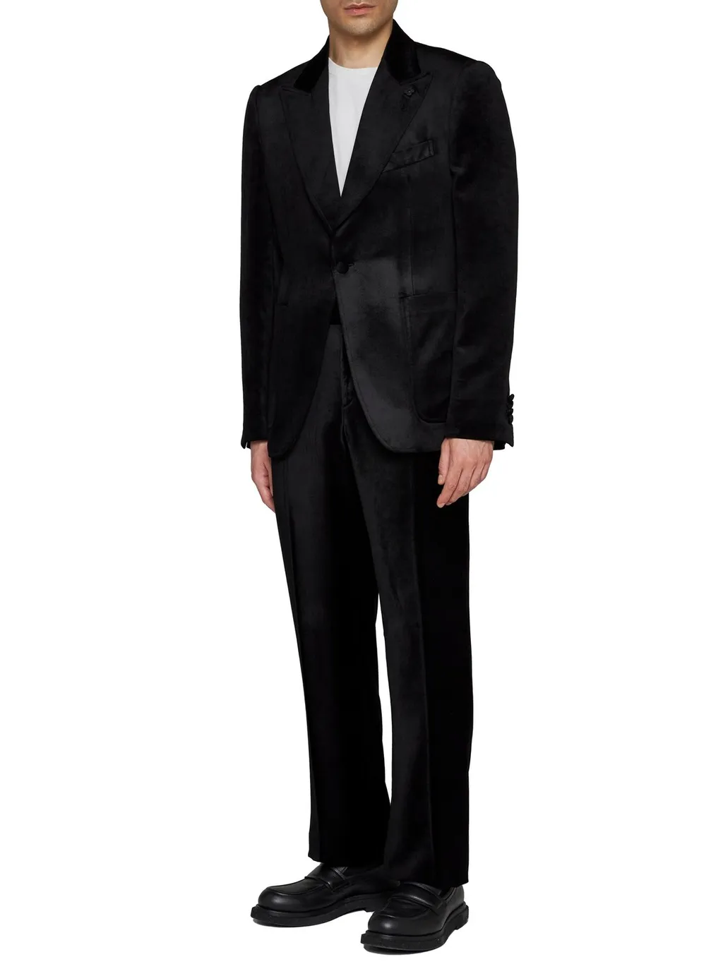 Lardini Velvet Mid-Rise Straight Leg Pants