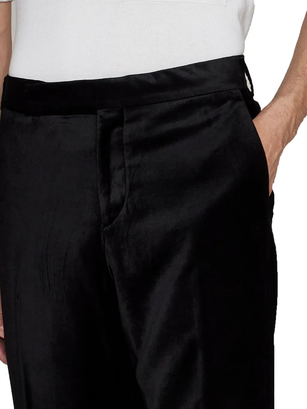 Lardini Velvet Mid-Rise Straight Leg Pants
