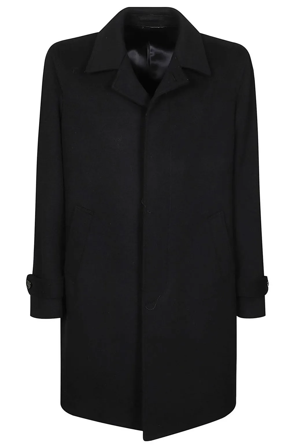 Lardini Long-Sleeved Brooch-Detailed Coat