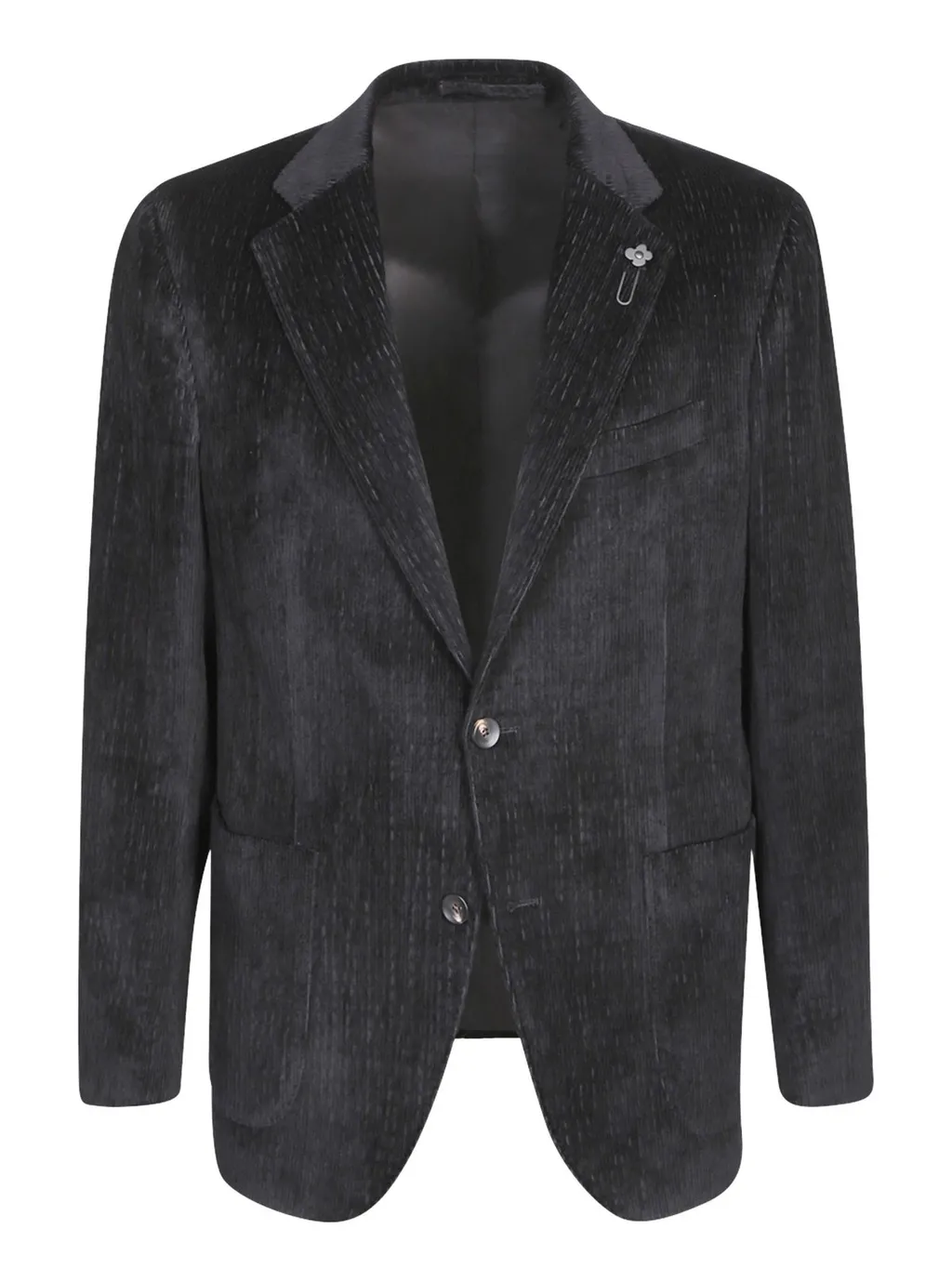 Lardini Brooch-Detail Single-Breasted Jacket