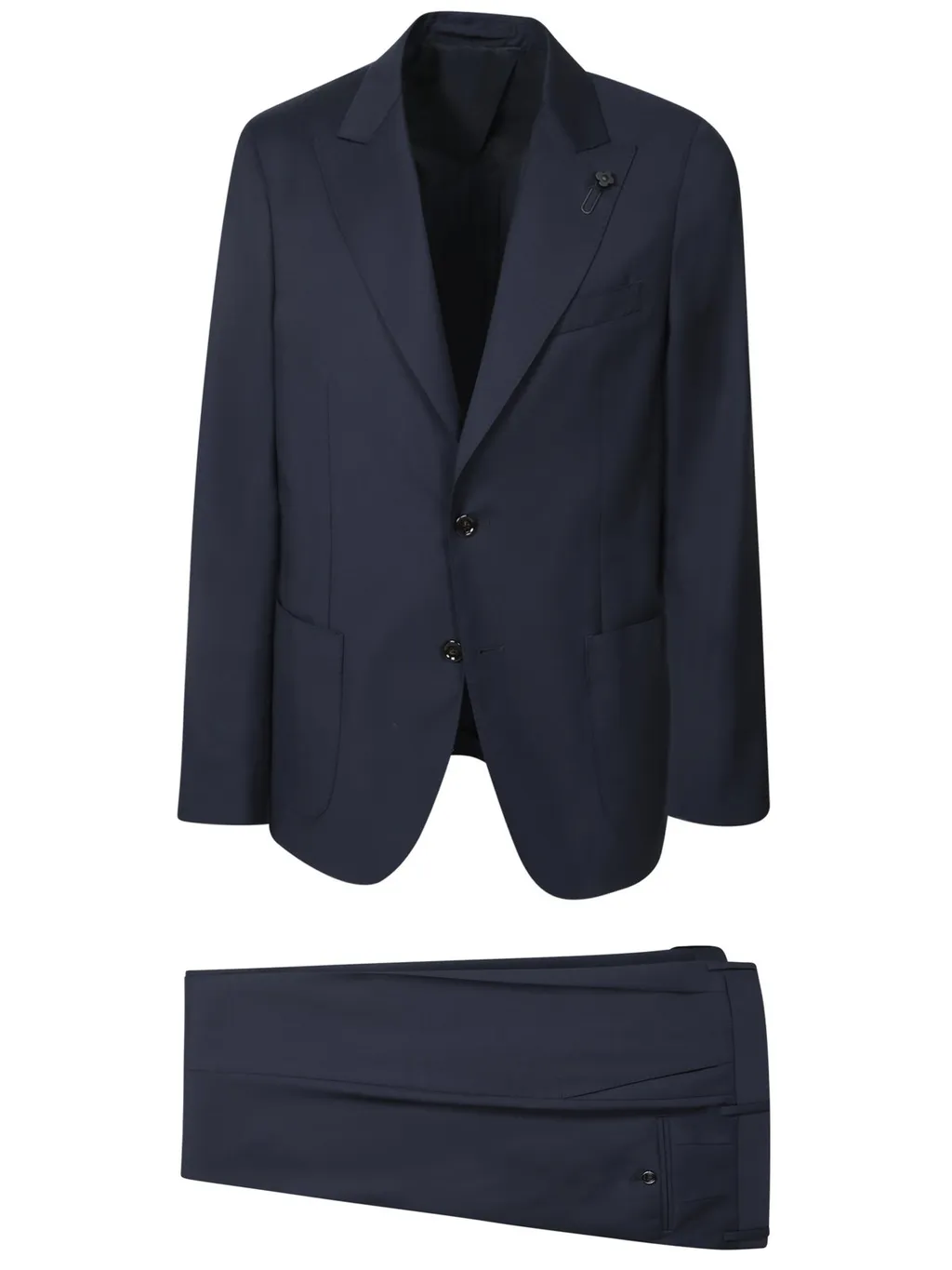Lardini Brooch-Detail Single-Breasted Tailored Suit