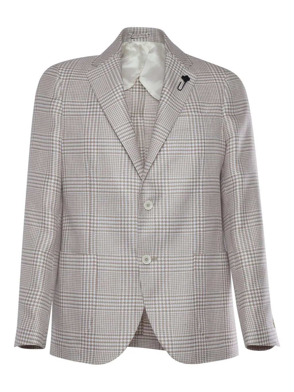 Lardini Checked Single-Breasted Tailored Blazer