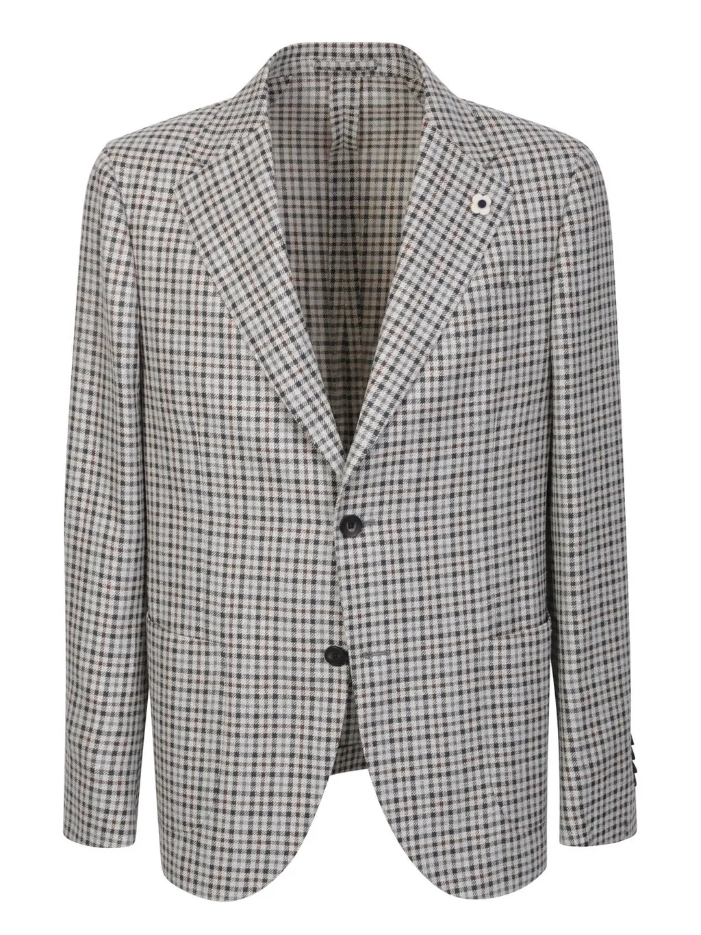 Lardini Single-Breasted Checked Blazer