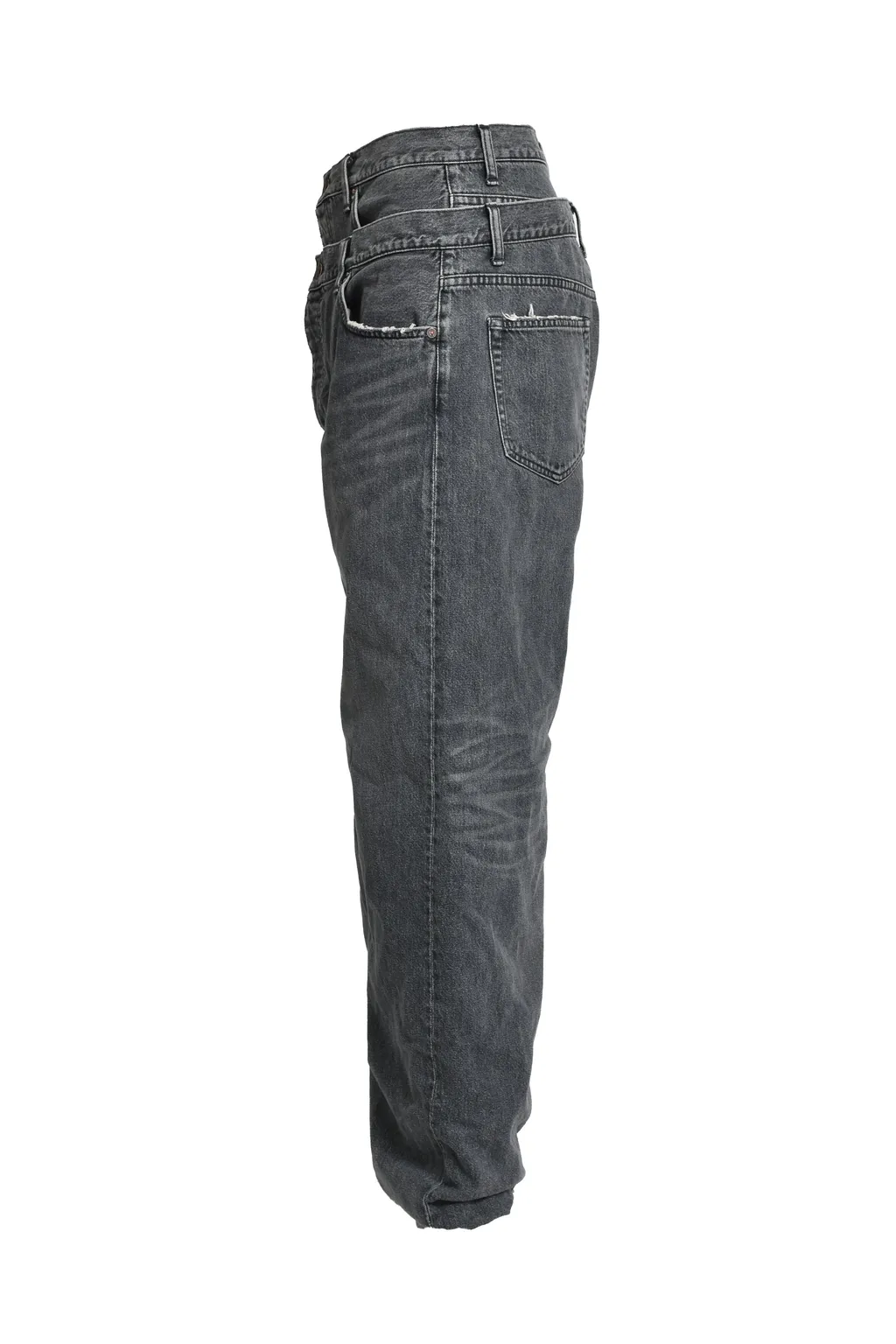 Docking Wide&Amp;Straight Denim Pants / Blk