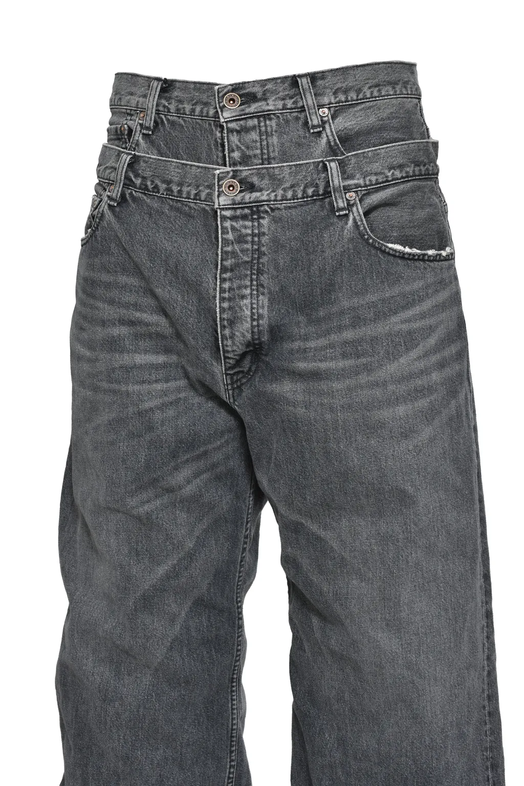 Docking Wide&Amp;Straight Denim Pants / Blk