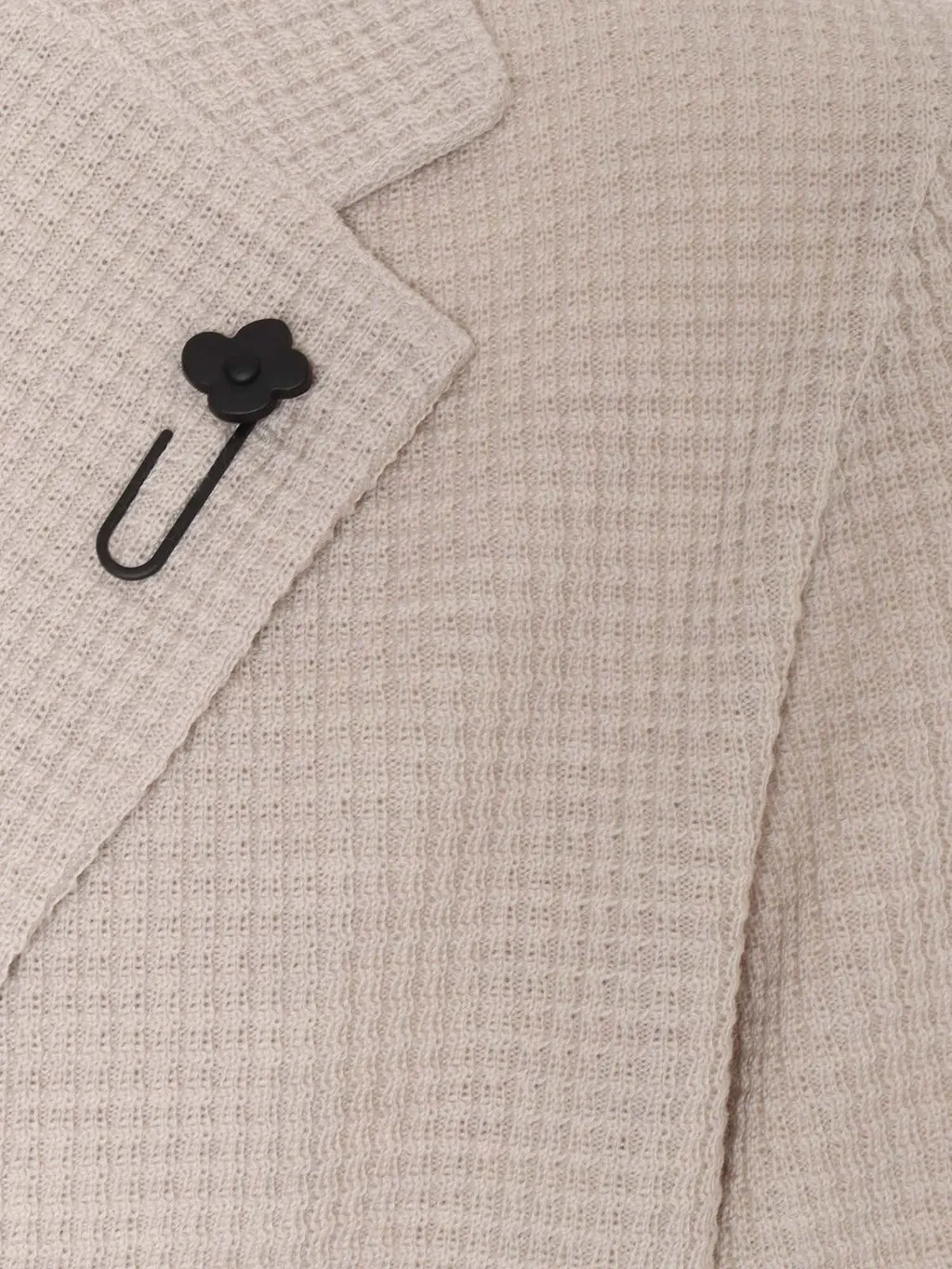 Lardini Single-Breasted Waffle-Knit Blazer