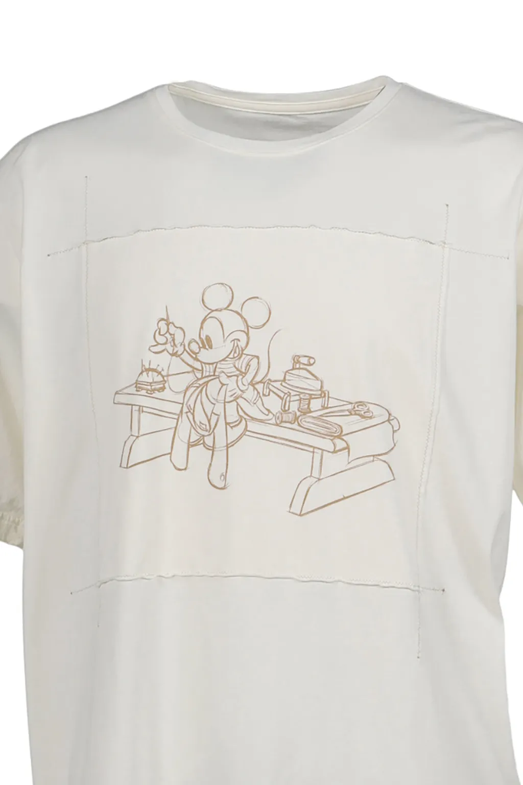 Disney Ohariko Patchwork T-Shirt / O.Wht