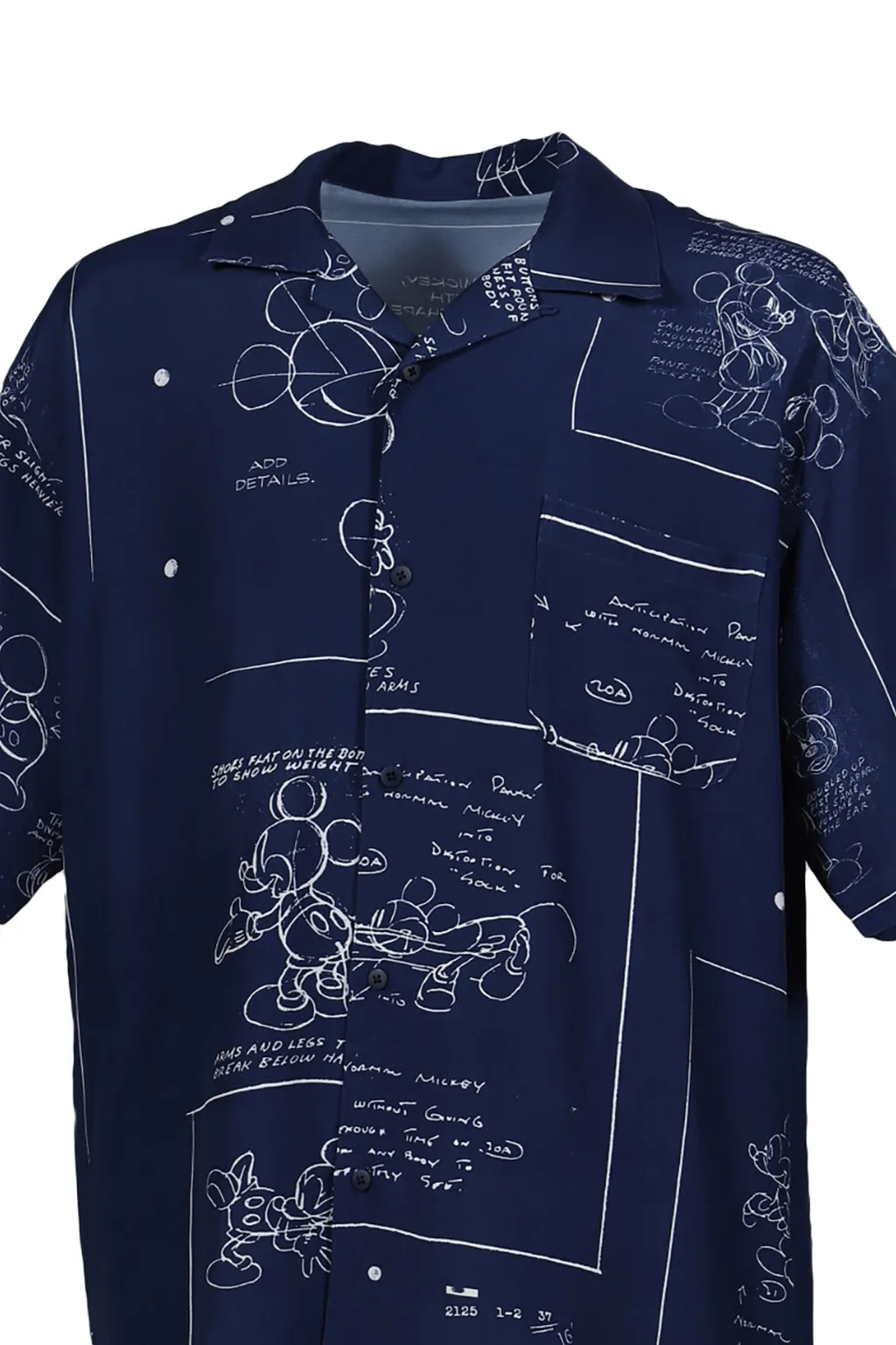Disney Aloha Shirt Mickey Mouse / Nvy