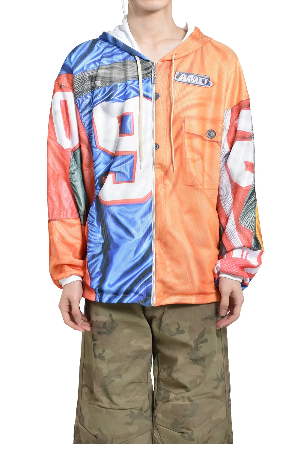 Patchwork Hoodie / Org