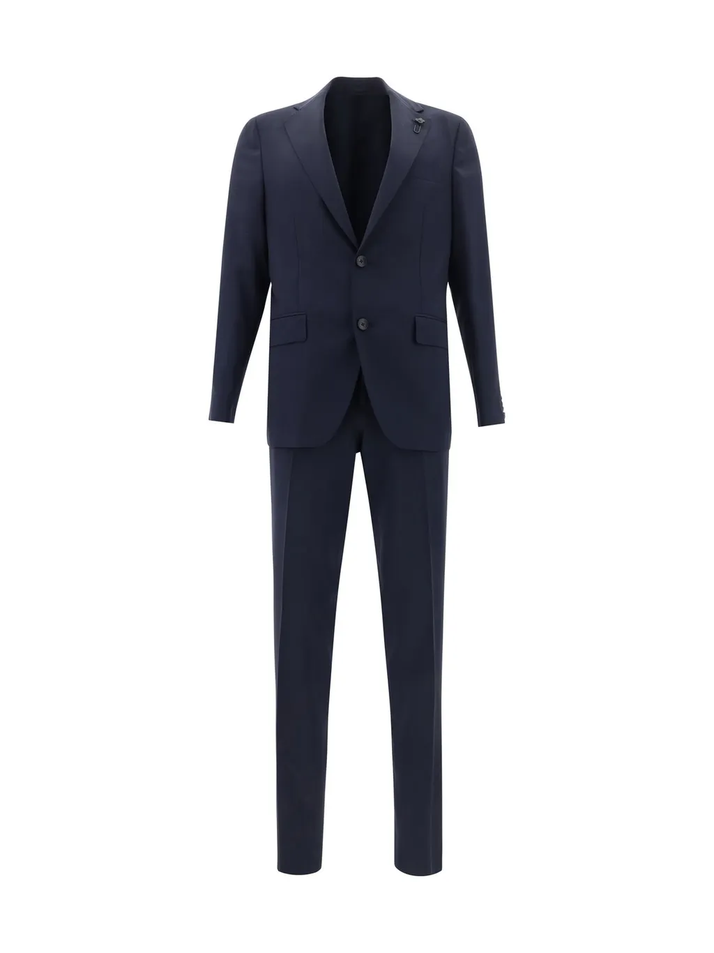 Lardini Brooch Detailed Single Breasted Suit