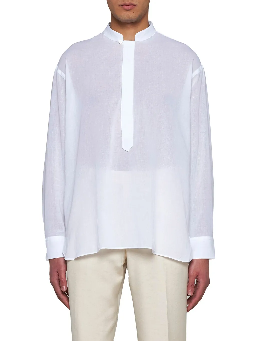 Lardini Long Sleeved Semi-Sheer Shirt