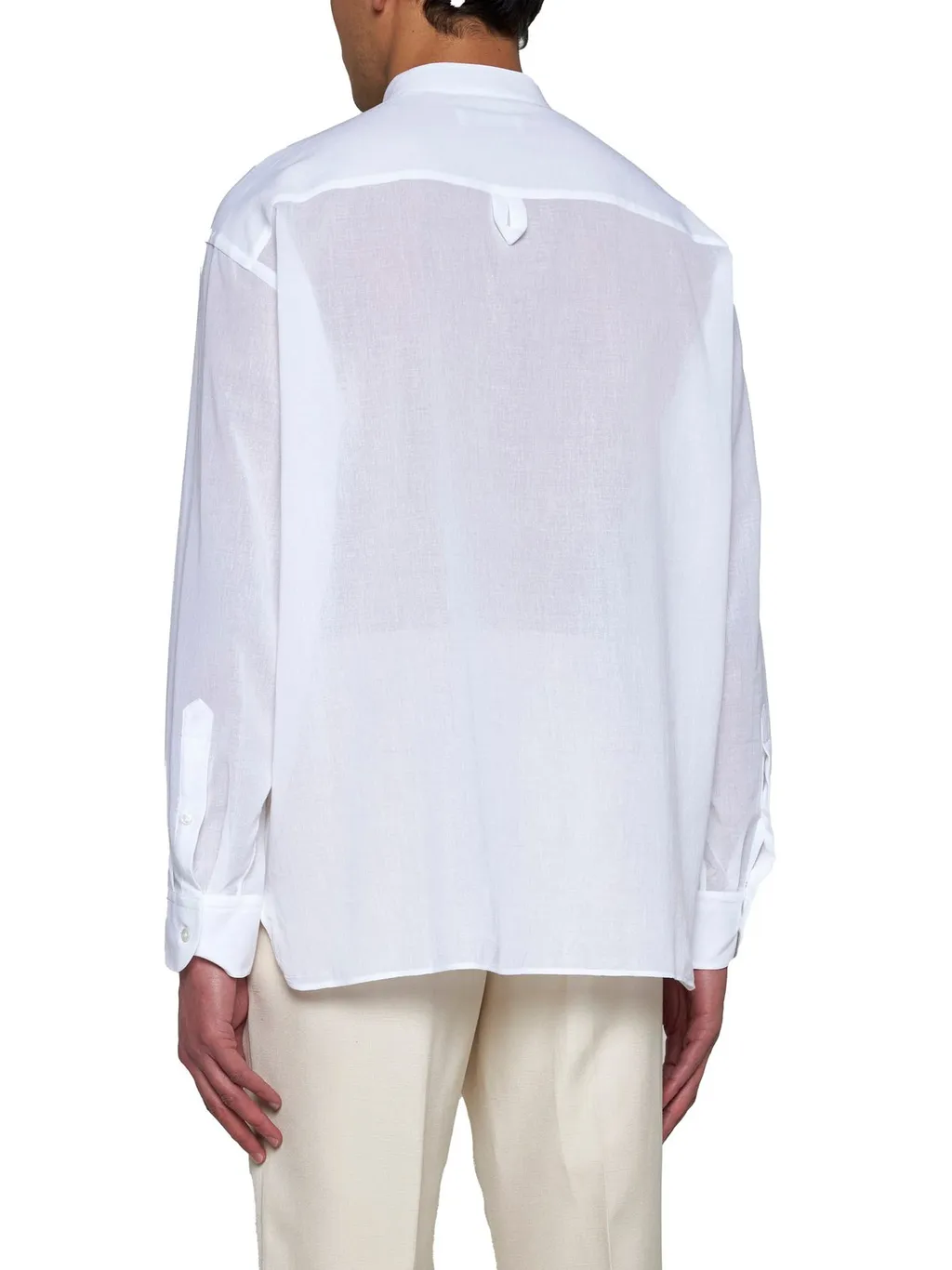 Lardini Long Sleeved Semi-Sheer Shirt