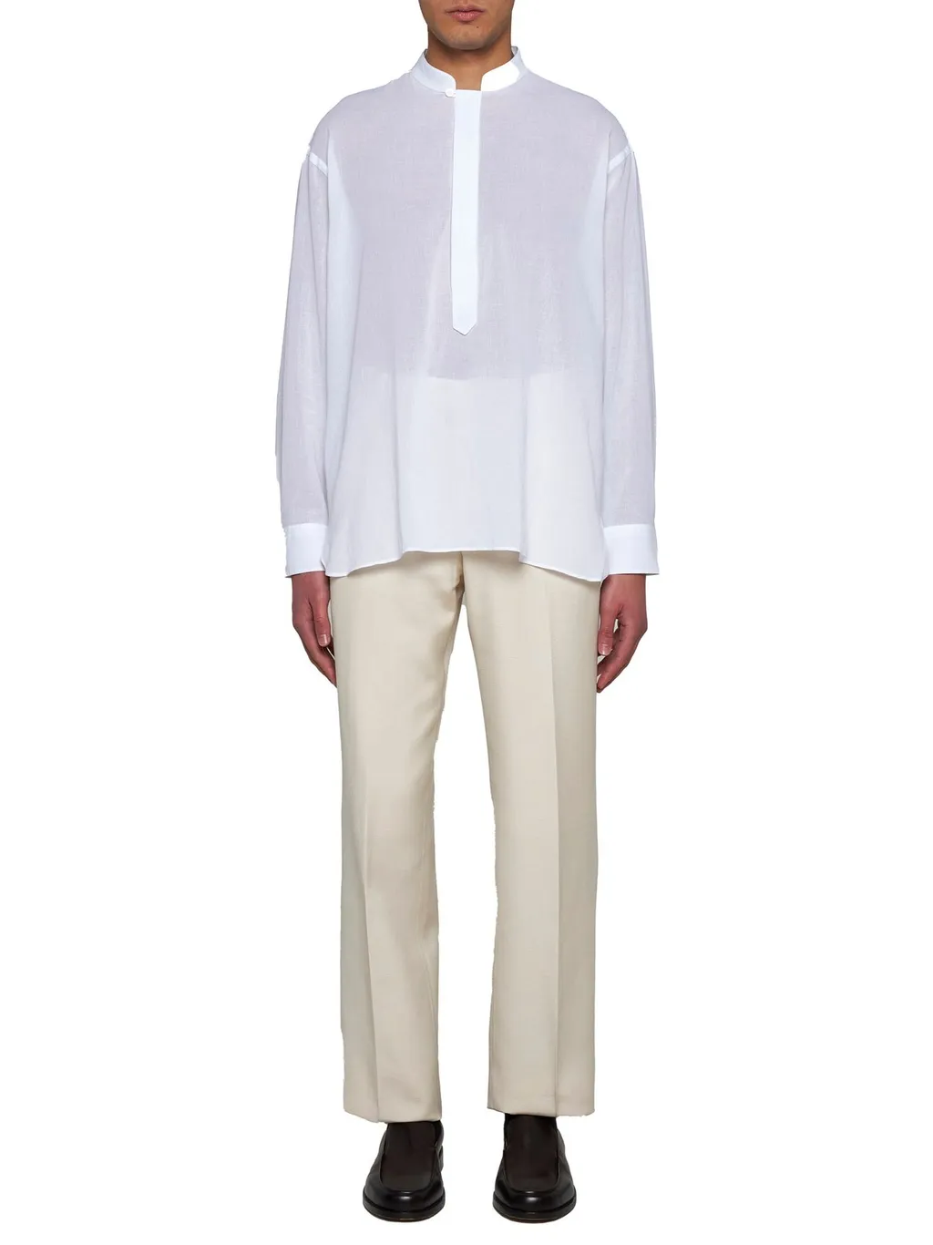 Lardini Long Sleeved Semi-Sheer Shirt