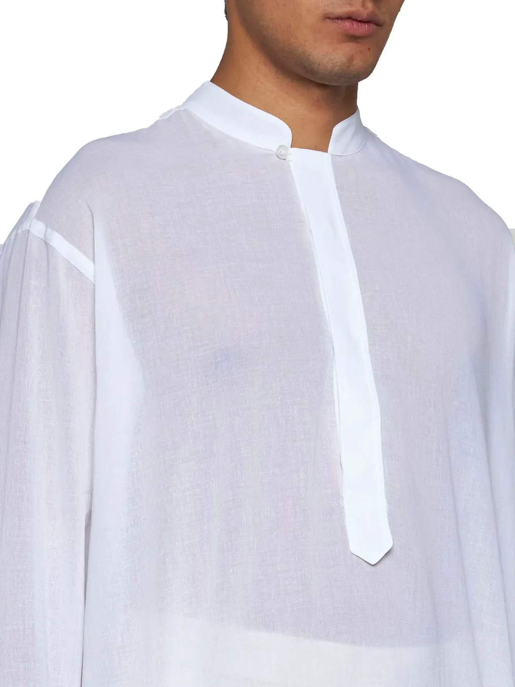 Lardini Long Sleeved Semi-Sheer Shirt