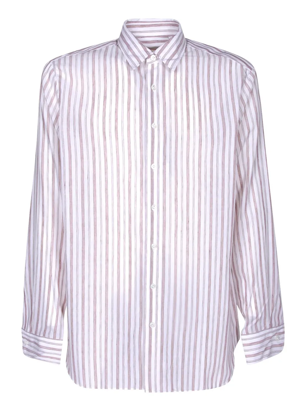 Lardini Halo-Stripe Button-Up Shirt