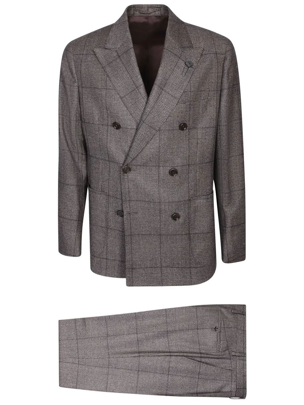 Lardini Two-Piece Checked Tailored Suit