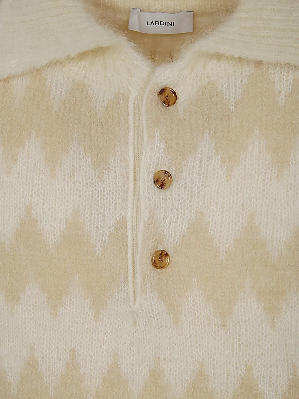 Lardini Zigzag Long-Sleeved Polo Jumper