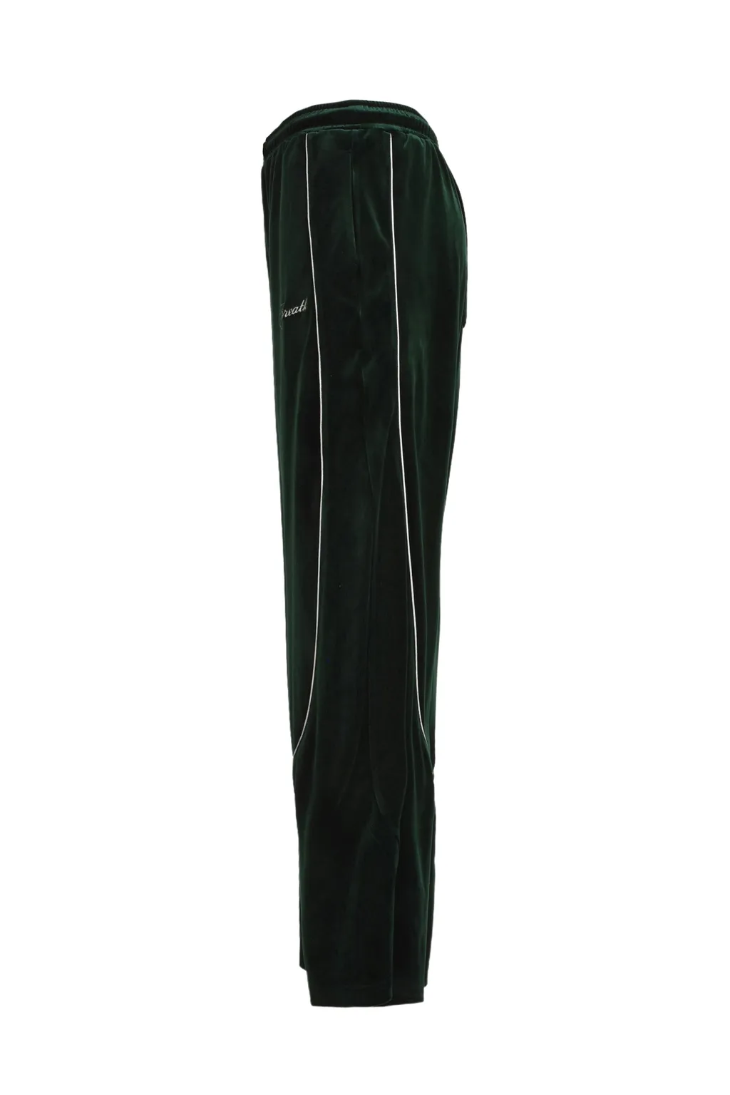 Script Logo Piping Velor Track Pants / Kelly