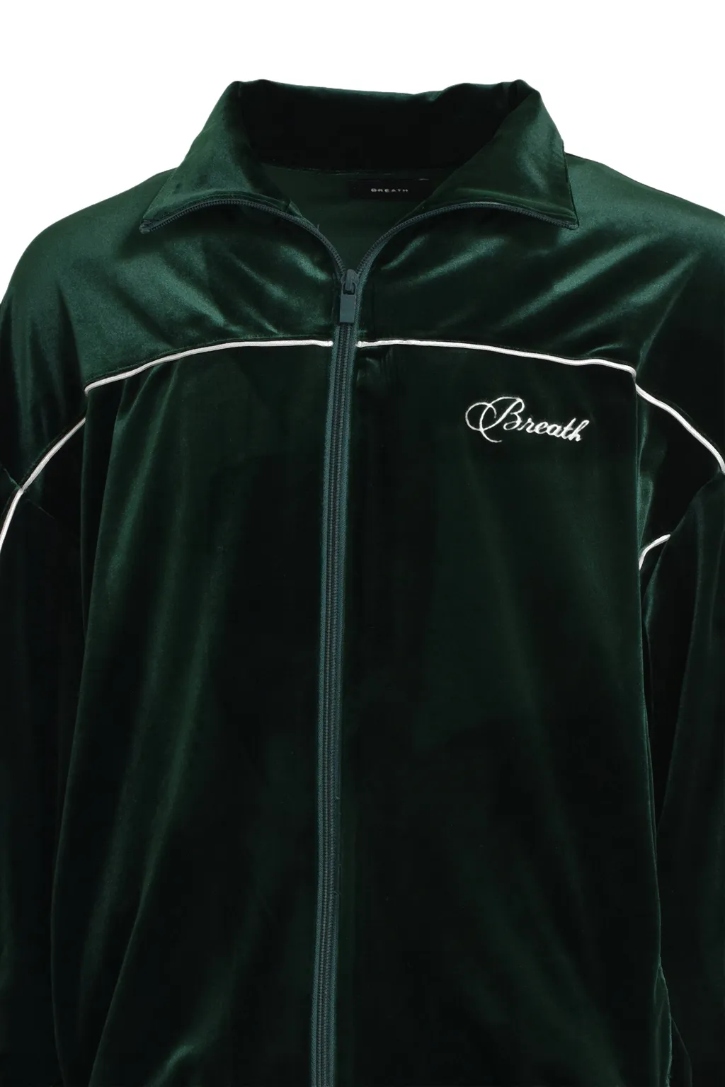 Script Logo Piping Velor Jacket / Kelly