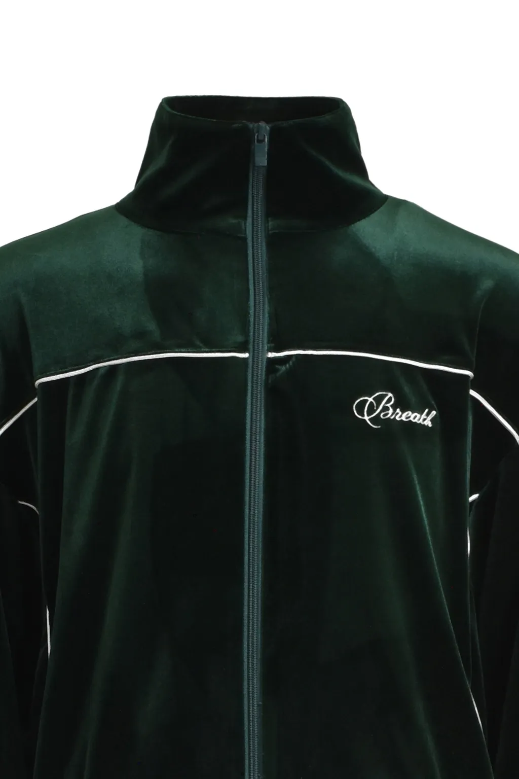 Script Logo Piping Velor Jacket / Kelly