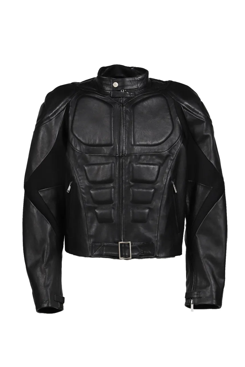 Muscle Leather Jacket / Black