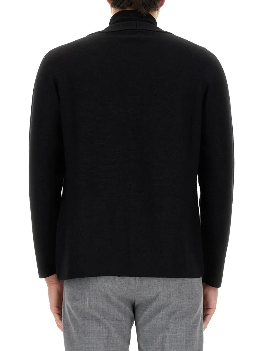 Lardini Textured Knit Jacket Sweater