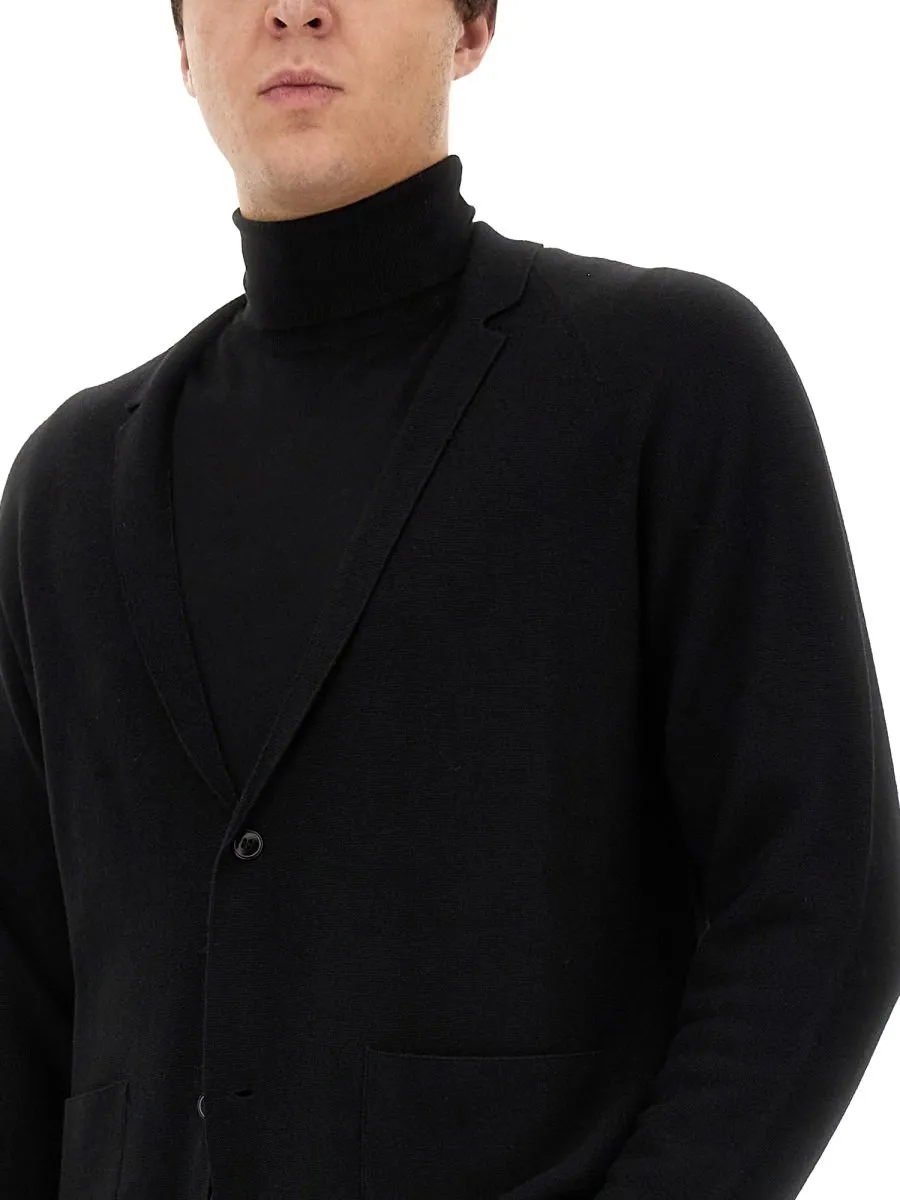 Lardini Textured Knit Jacket Sweater
