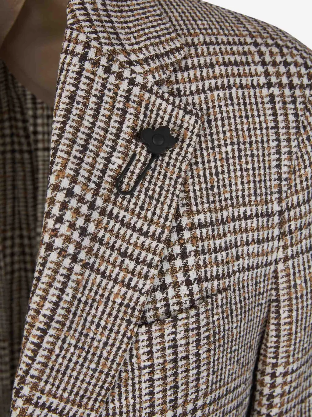 Lardini Plaid Motif Blazer