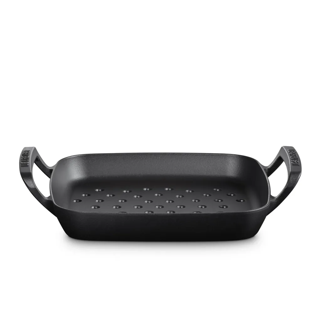 Le Creuset Logo Embossed Bbq Outdoor Square Grilling Pan