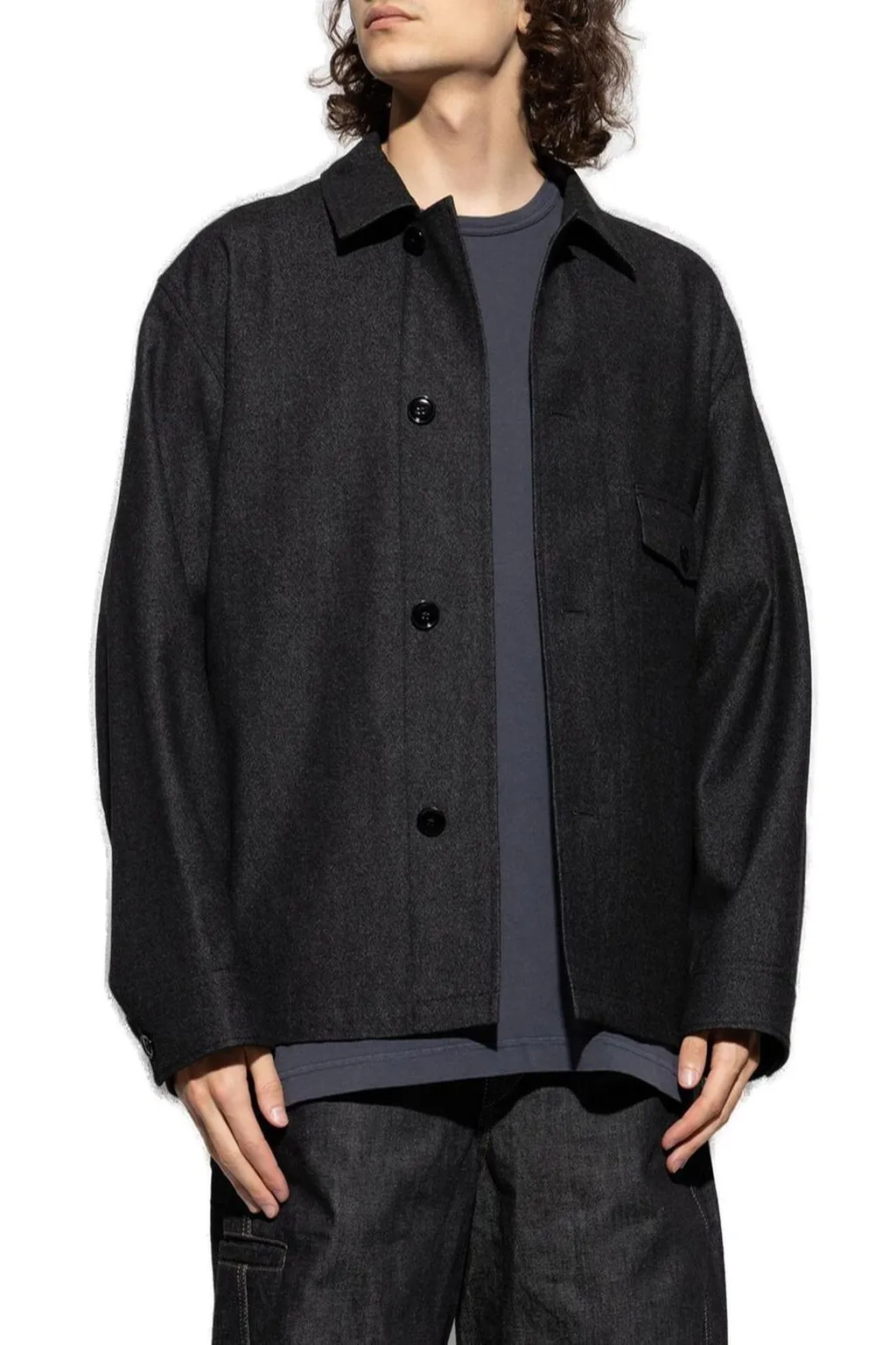 Lemaire Pocket Detailed Buttoned Shirt