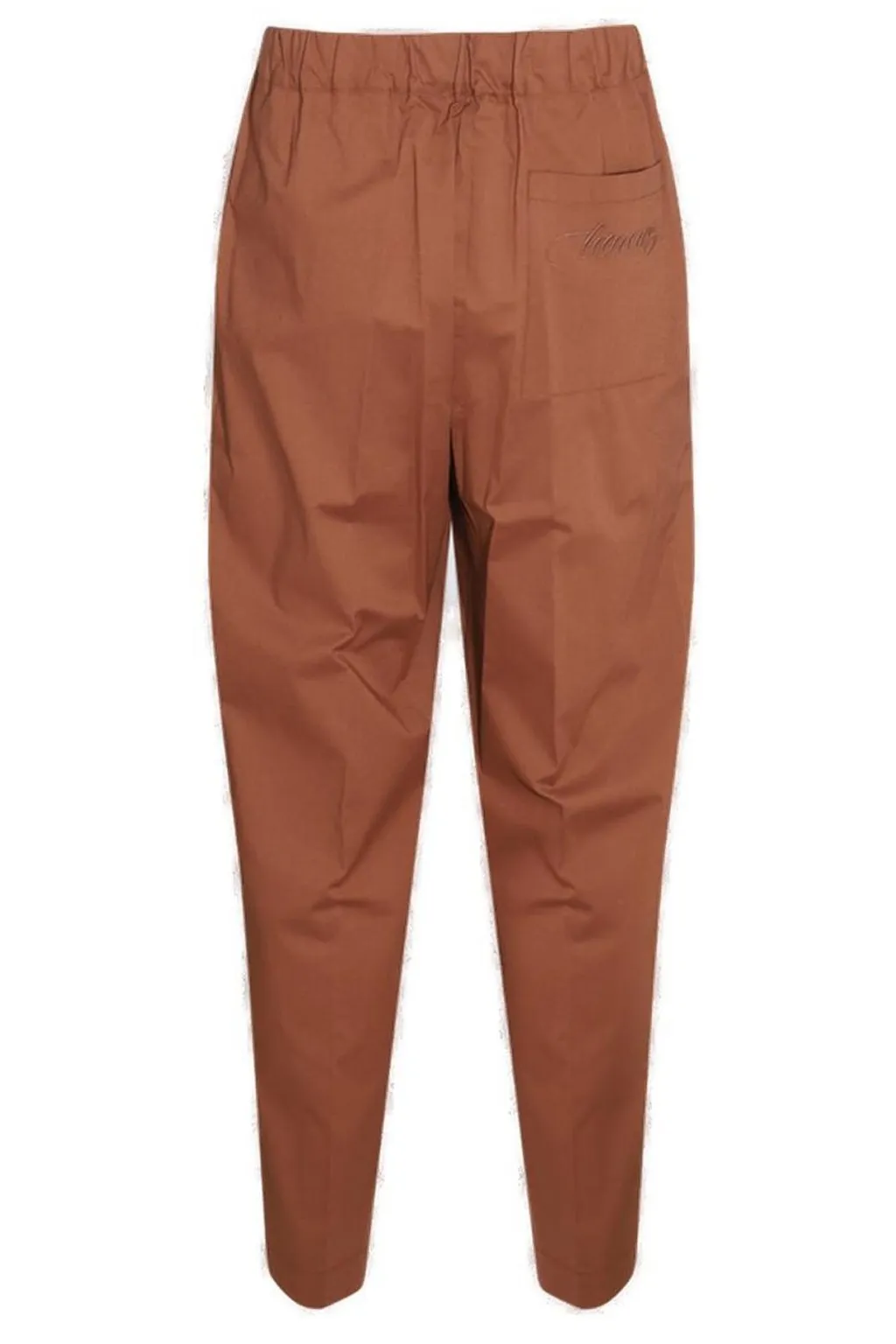 Laneus Stretch Elasticated Waistband Tapered Trousers
