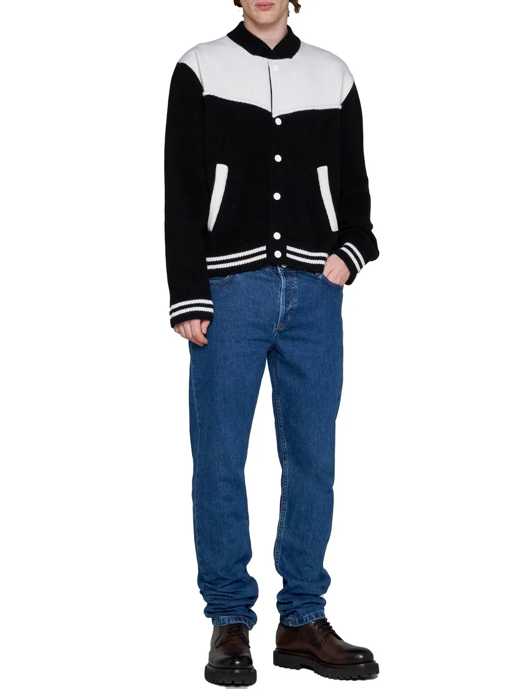 Laneus Bicolor Buttoned Coat
